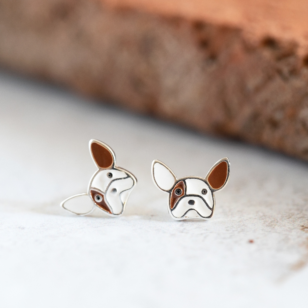 French Bulldog Stud Earrings - Only 4 left! - Picture 5 of 8